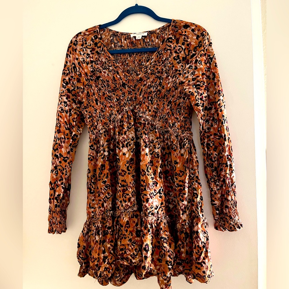Cheetah print short dress